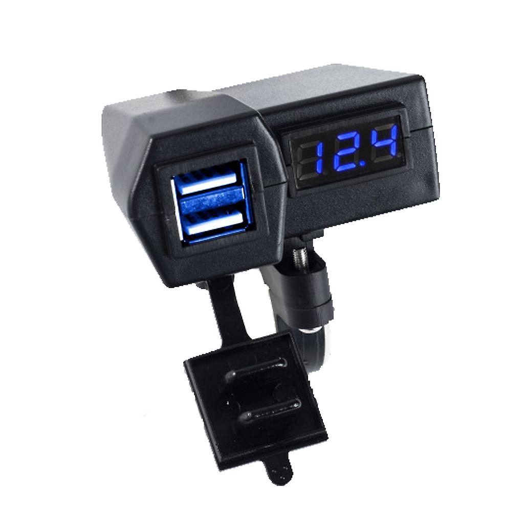 motorsykkel styret montere vanntett dobbel usb lader for mobiltelefon gps