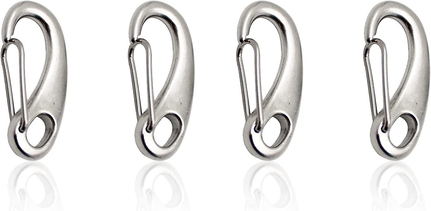 Stainless Steel Snap Hooks Egg-shaped Snap Hooks Suitable for Flagpole Hardware Rope Hooks Keychains(10pcs, silver)