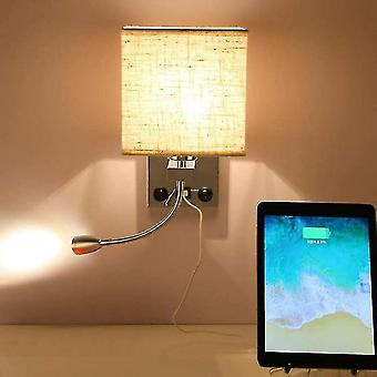 Applique murale à LED Tuyau flexible Lampe murale moderne Chambre à coucher Lamp