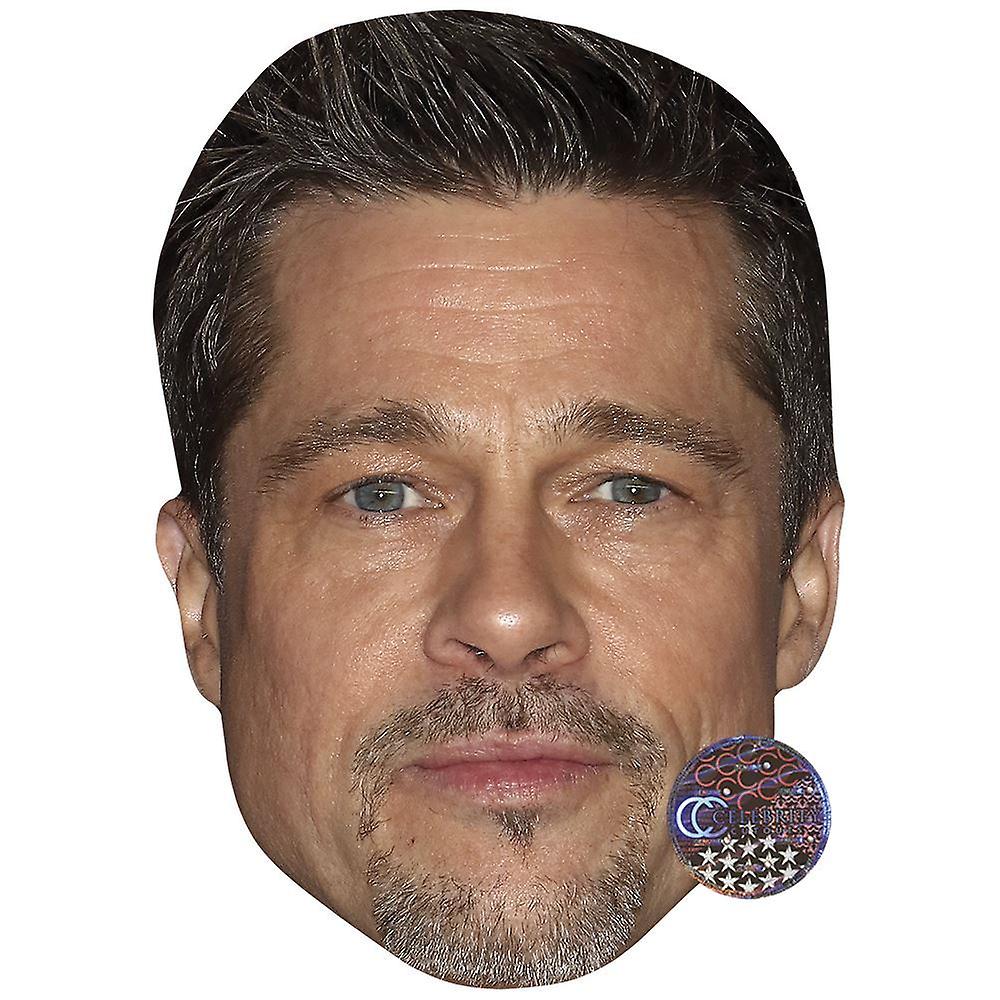 Brad Pitt (2018) Celebrity Mask, Flat Card Face
