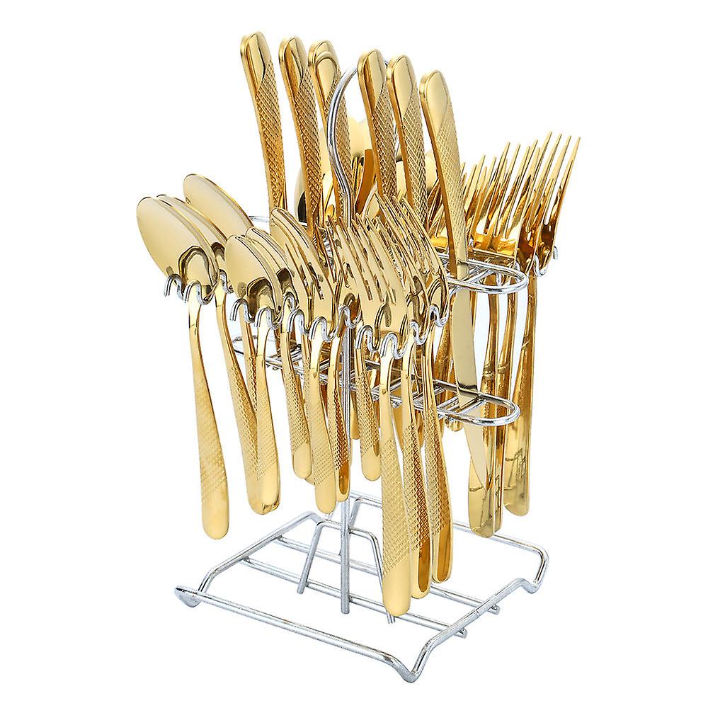 مجموعة أدوات المائدة ستار دايموند سلسلة سكين طعام غربي ، شوكة وملعقة خمس قطع رئيسية مجموعة سكين ستيك 30 قطعة