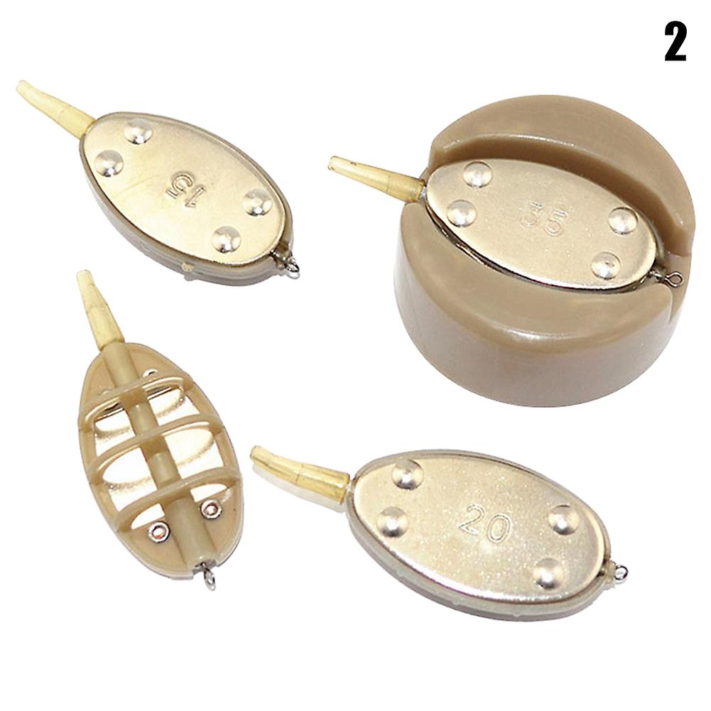4Pcs Inline Method Carp Fishing Feeders Mould Set Fishing Bait