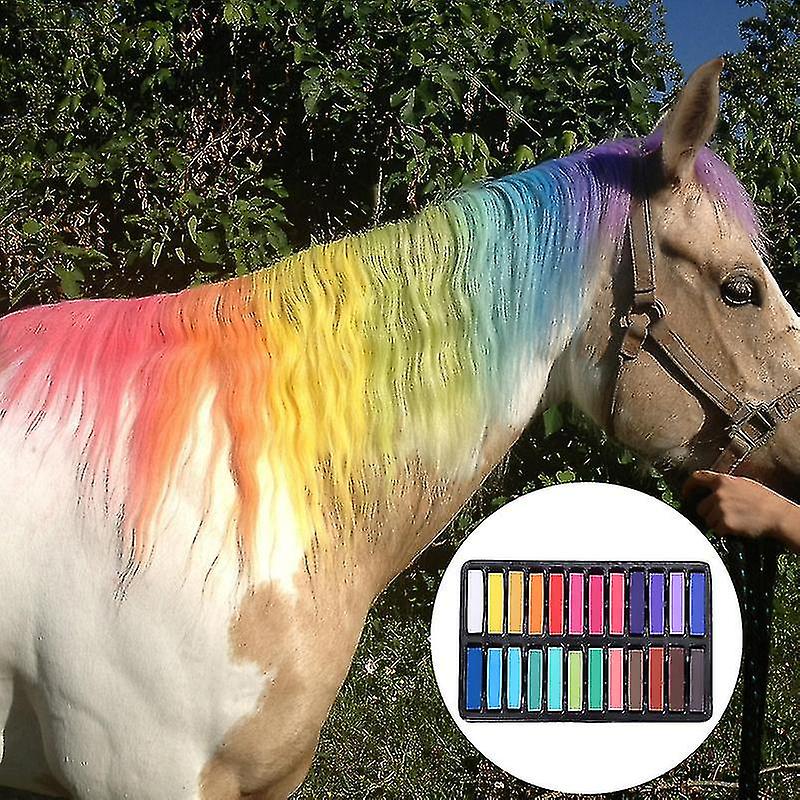 6/12/24/36 Colore Non tossico Crine di cavallo Gesso Tintura temporanea Colore Styling Kit 36pcs