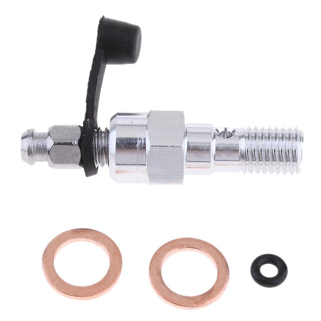 Universal M10 Single Banjo Bolt Thread Bleeder Nipple Washers 1.25mm Blue