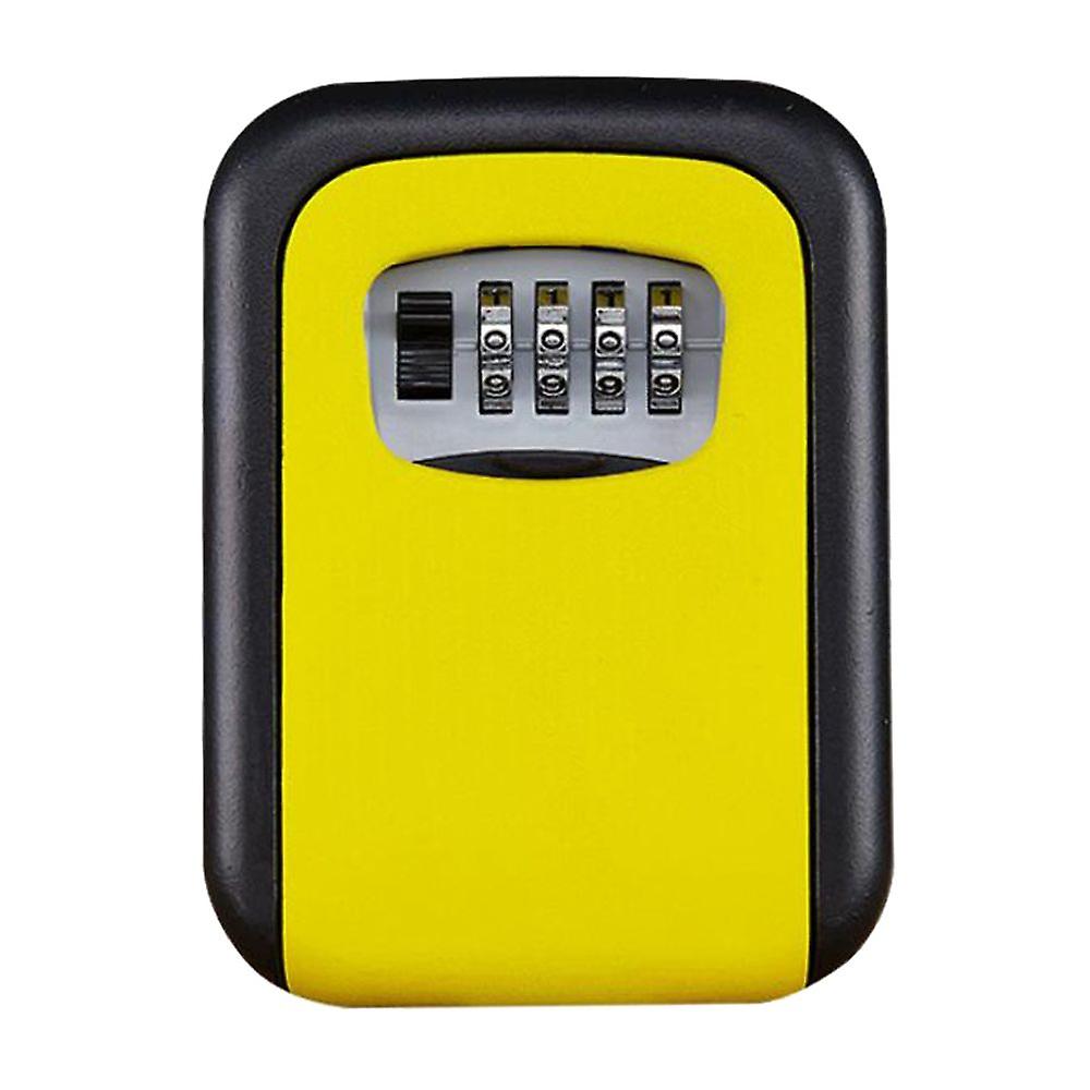 Outdoor Wall Mounted Secure Key Box With Lock And Waterproof Yellow