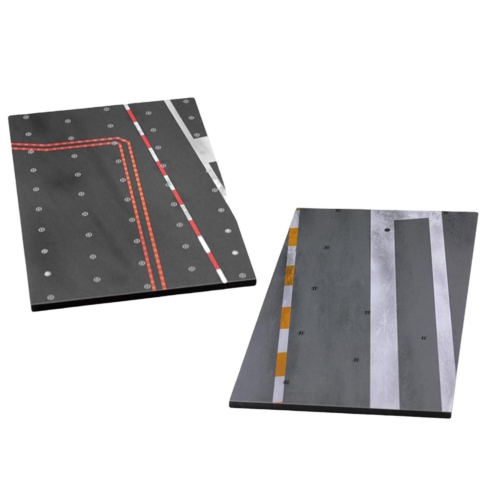 2pcs 1/72 Scale Fighter Airport Runway Platform Wooden Simulation Display