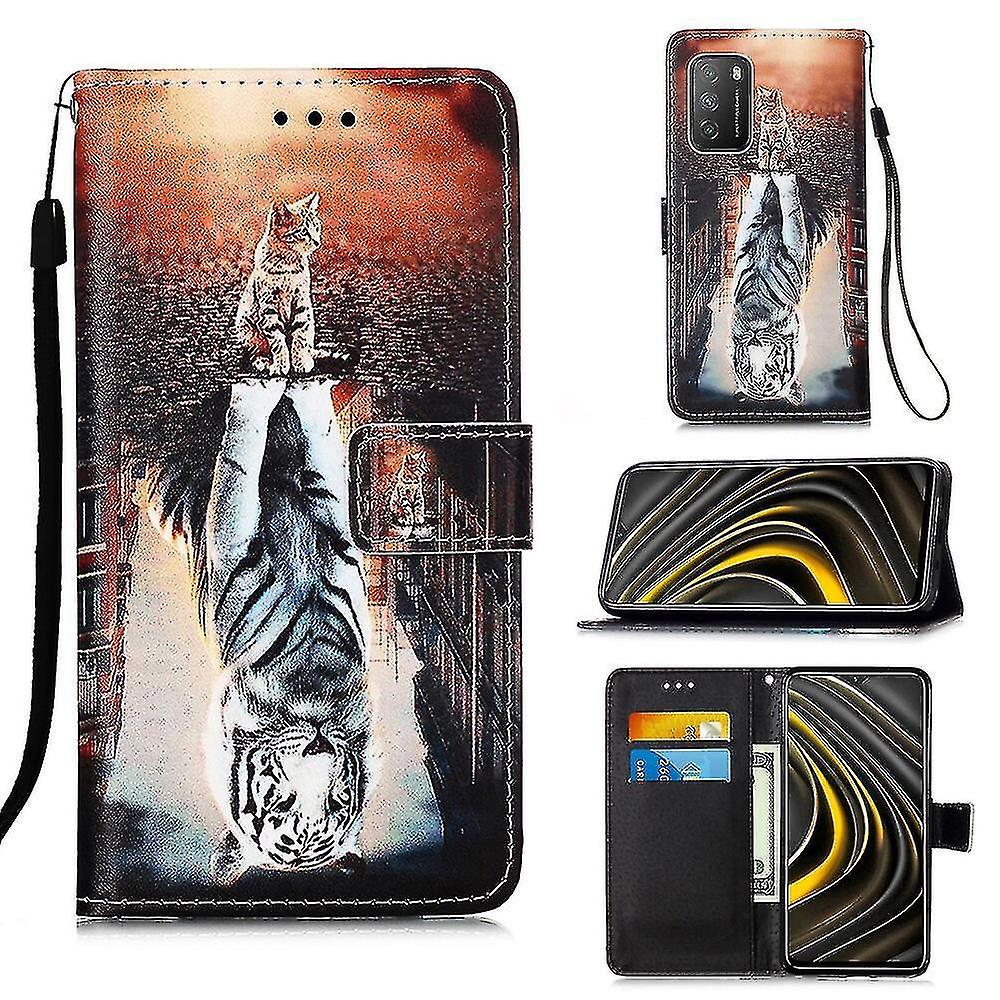Compatible With Xiaomi Poco M3 Case Leather Flip Wallet Cover With Card Slot Holder Kickstand Patter