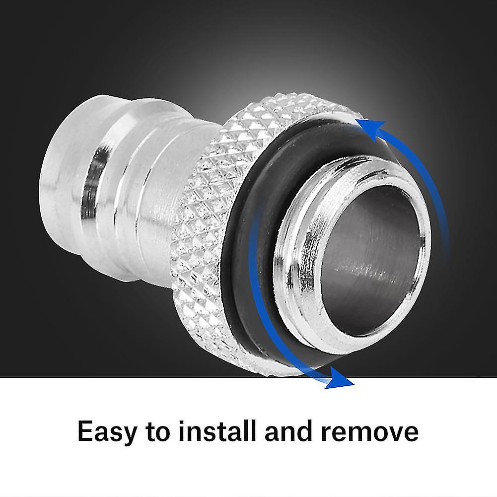 G1/4" Thread to 3/8" Barb Chrome Plated Brass Fitting for PC Water Cooling