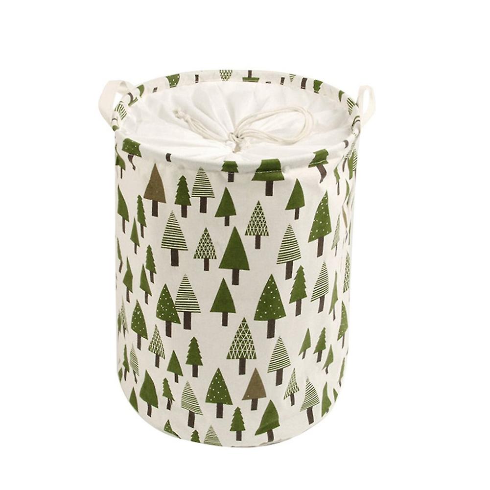 Foldable Drawstring Laundry Basket Dirty Clothes Toy Storage Bucket Organizer