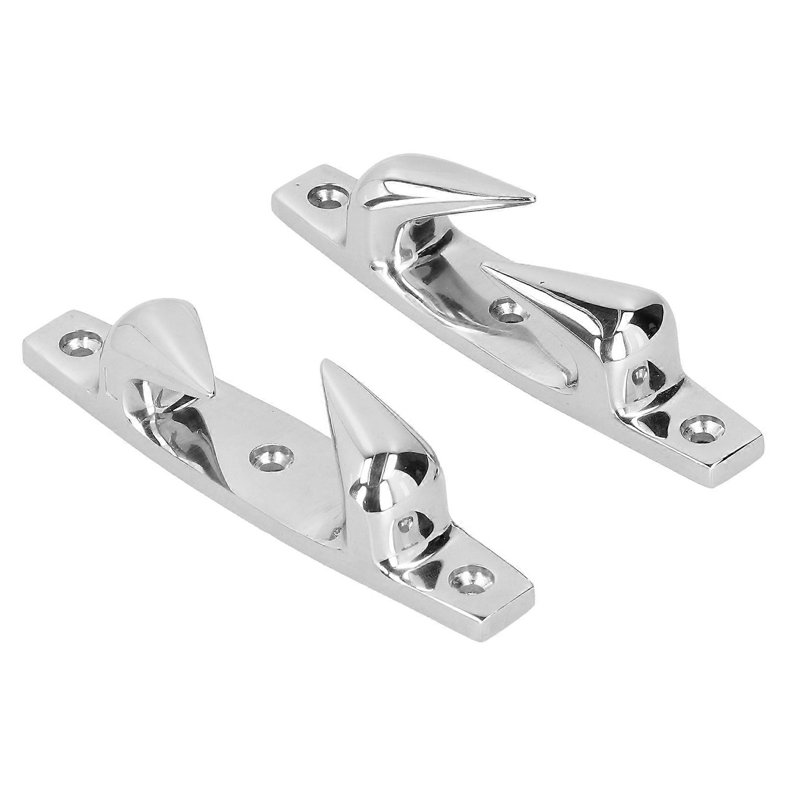 2pcs 4.69in Anchoring Mooring Cleats Left Right 316 Stainless Steel Fairlead for Marine Boat Yacht