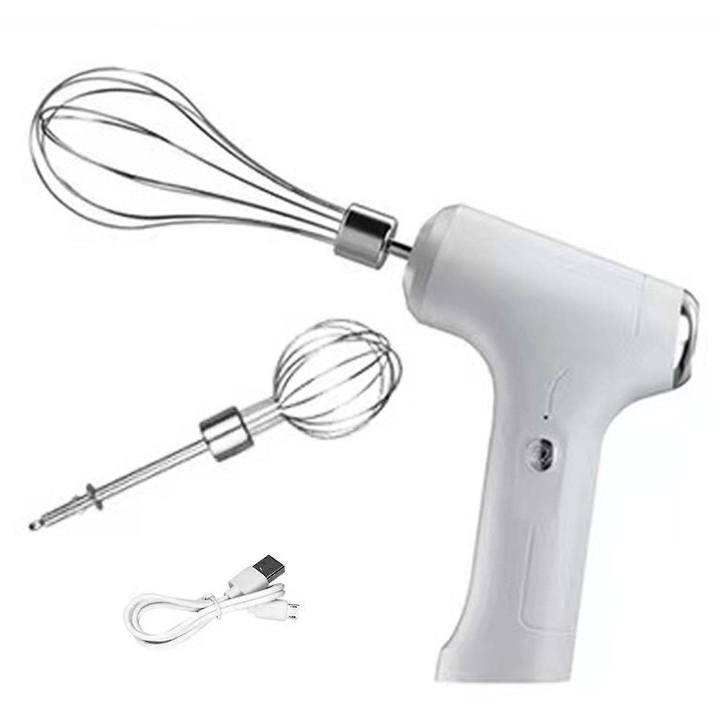 ZHOUBA 1 Set Electric Egg Beater Easy to Use Plastic USB Charging Egg Beater for Kitchen