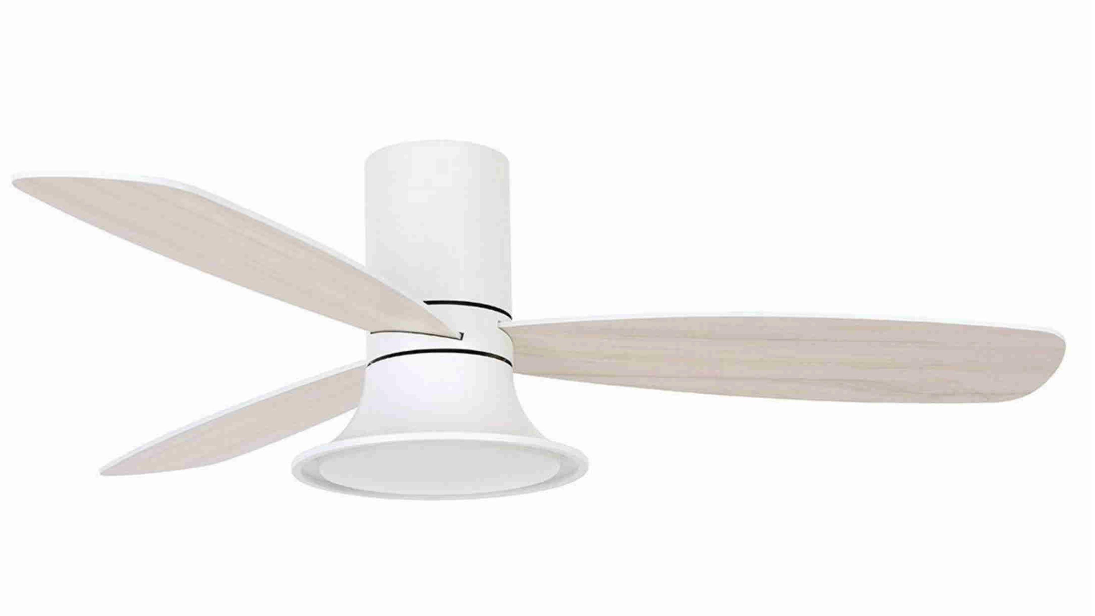 DC ceiling fan Flusso White with LED and remote