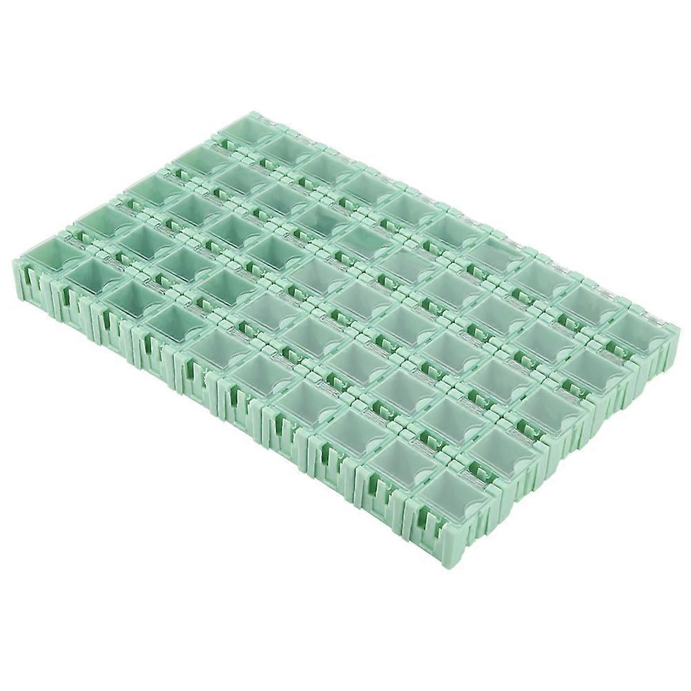 DIOVERDE 50Pcs Green SMT SMD Storage Box Electronic Component Mini Case S3MLX