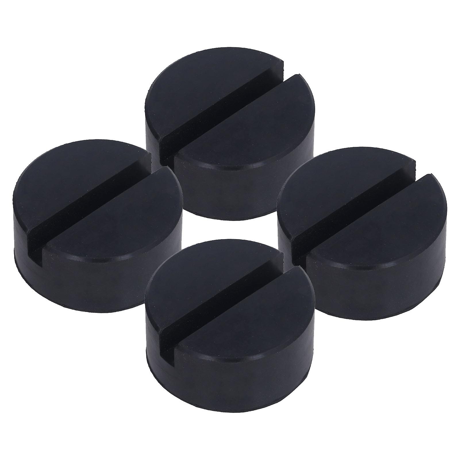 4PCS Rubber Jack Lifting Pad Adapter Floor Round Slotted Frame Rail Pinch Weld Protector