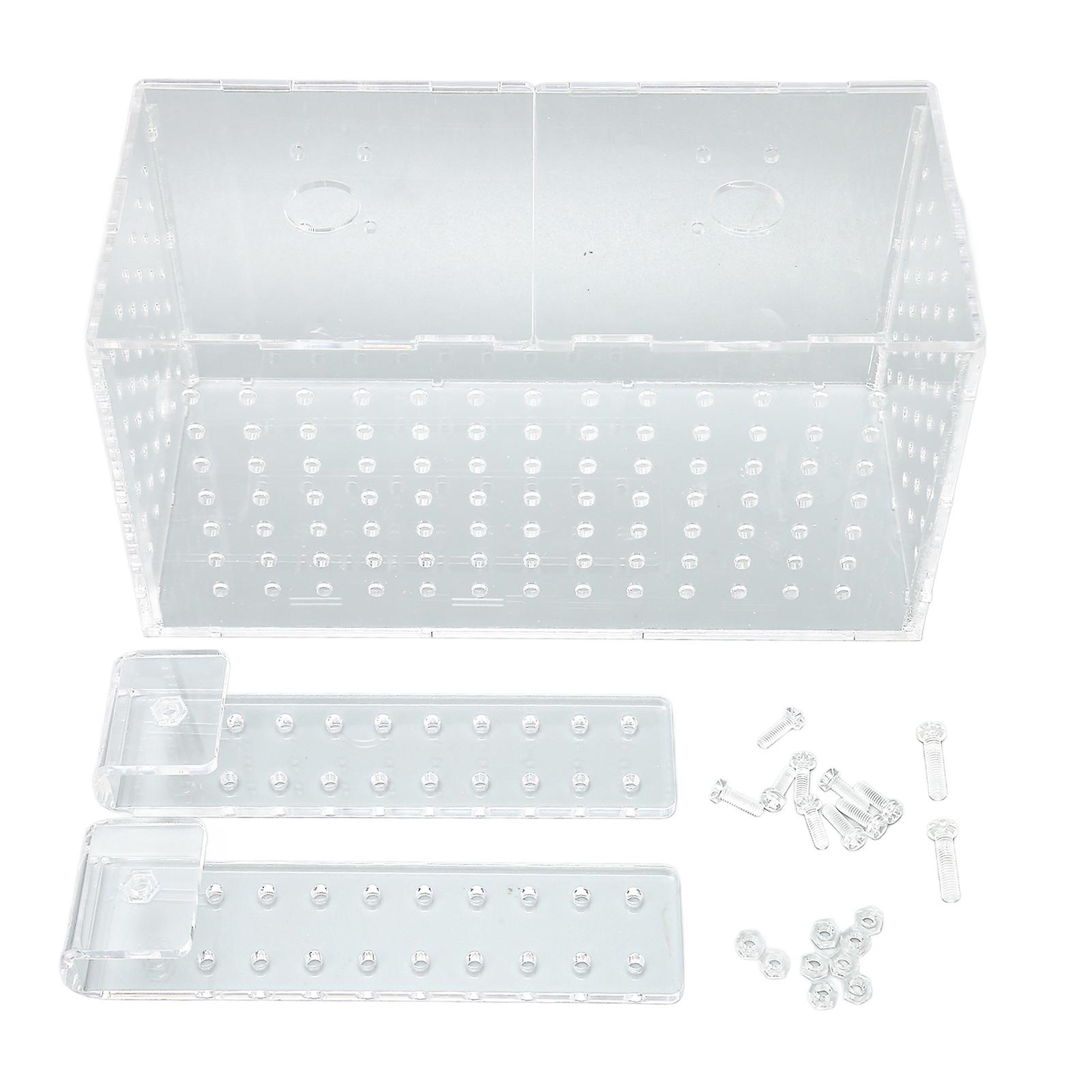Fish Breeding Isolation Box Transparent Hook Installation Acrylic Aquarium Hatchery for Fish Tank 20x10x11cm / 7.9x3.9x4.3in