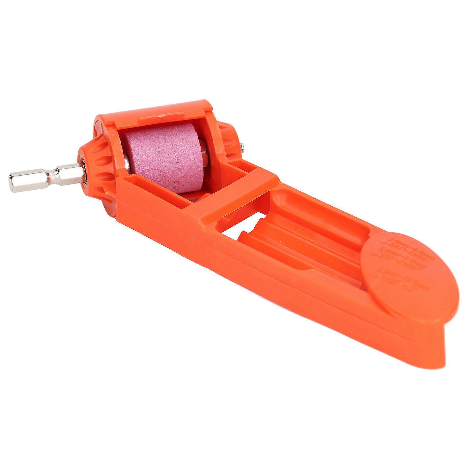 Corundum Bit Sharpener Portable Corundum Grinding Wheel Drill Bit Sharpener for Grinder Power Tools Orange