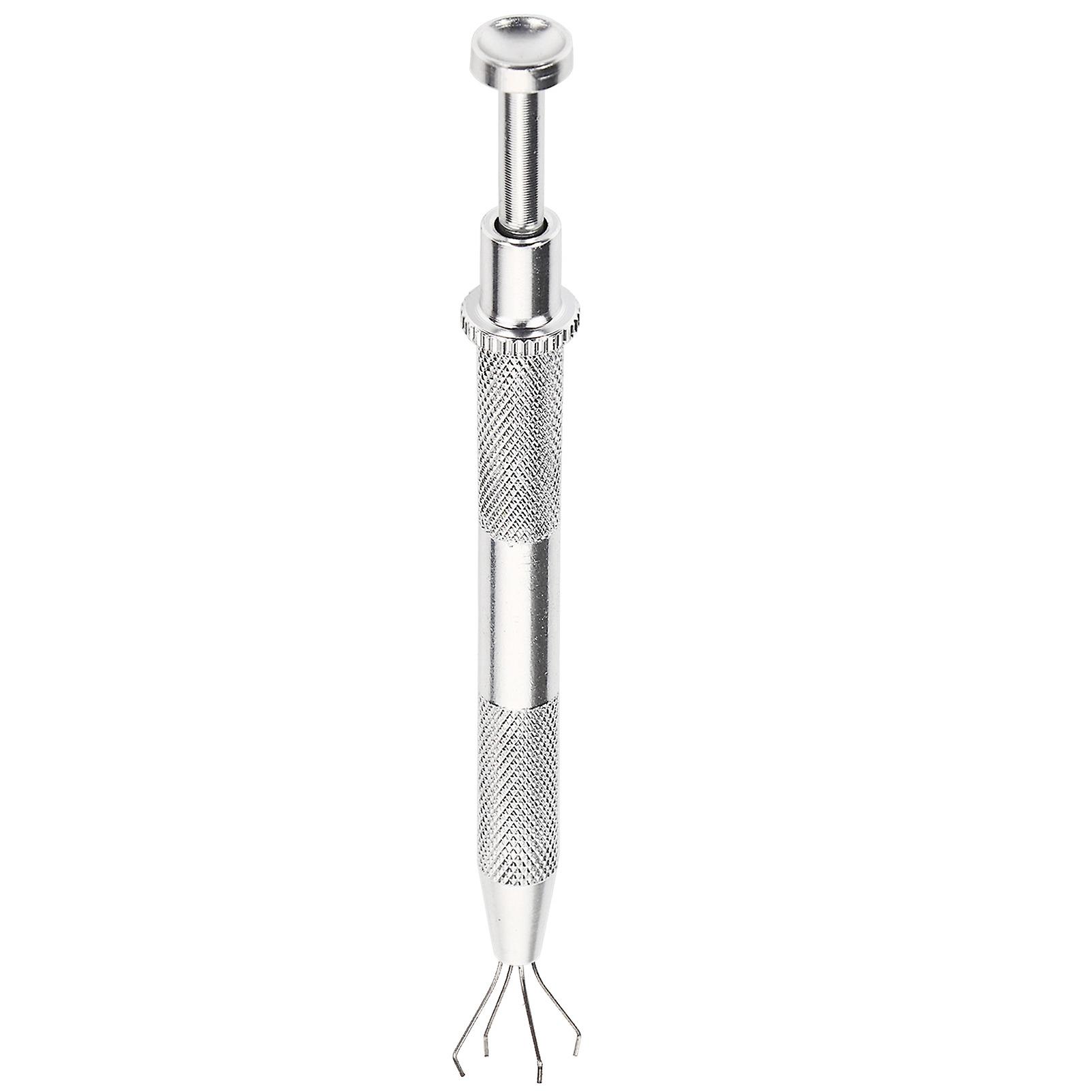 Jewelry Holder Pick Up Tool with 4 Claws Long Prong Tweezers for Diamond Gems Catcher Precision Grabber