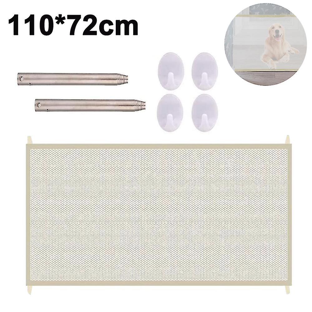 Bran Baby Gate Magic Gate för hundarindoor Utomhus Baby Gateportable Mesh fällbart säkerhetsstaket Lätt att installera