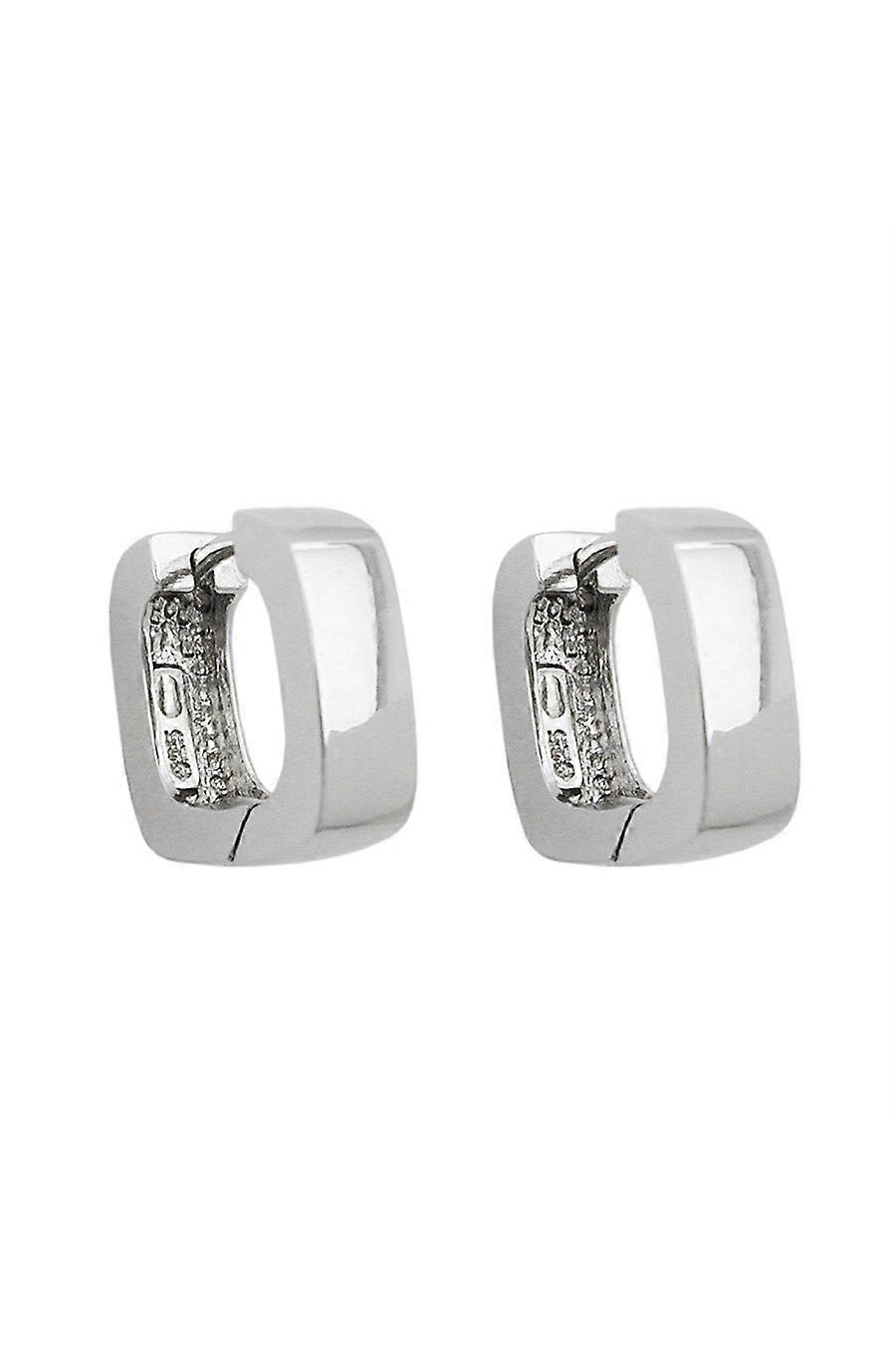 Hoop Earrings Square Silver 925 - Gl91192