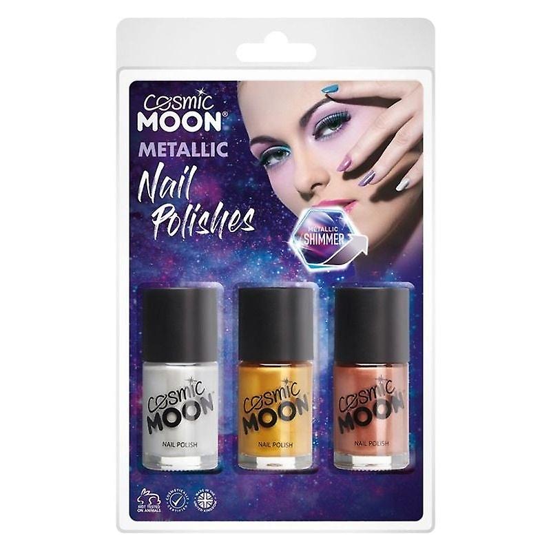 Cosmic Moon Metallic Nail Polish Clamshell 3 Pack 14ml S12156