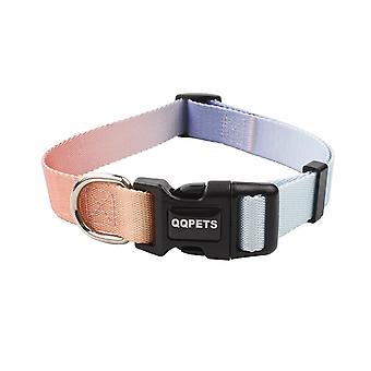 Veeki Dog Collar Ombre Color Soft Buckle Comfortable Nylon Adjustable Pet Collars for Large,Medium,Small Puppy DogsL