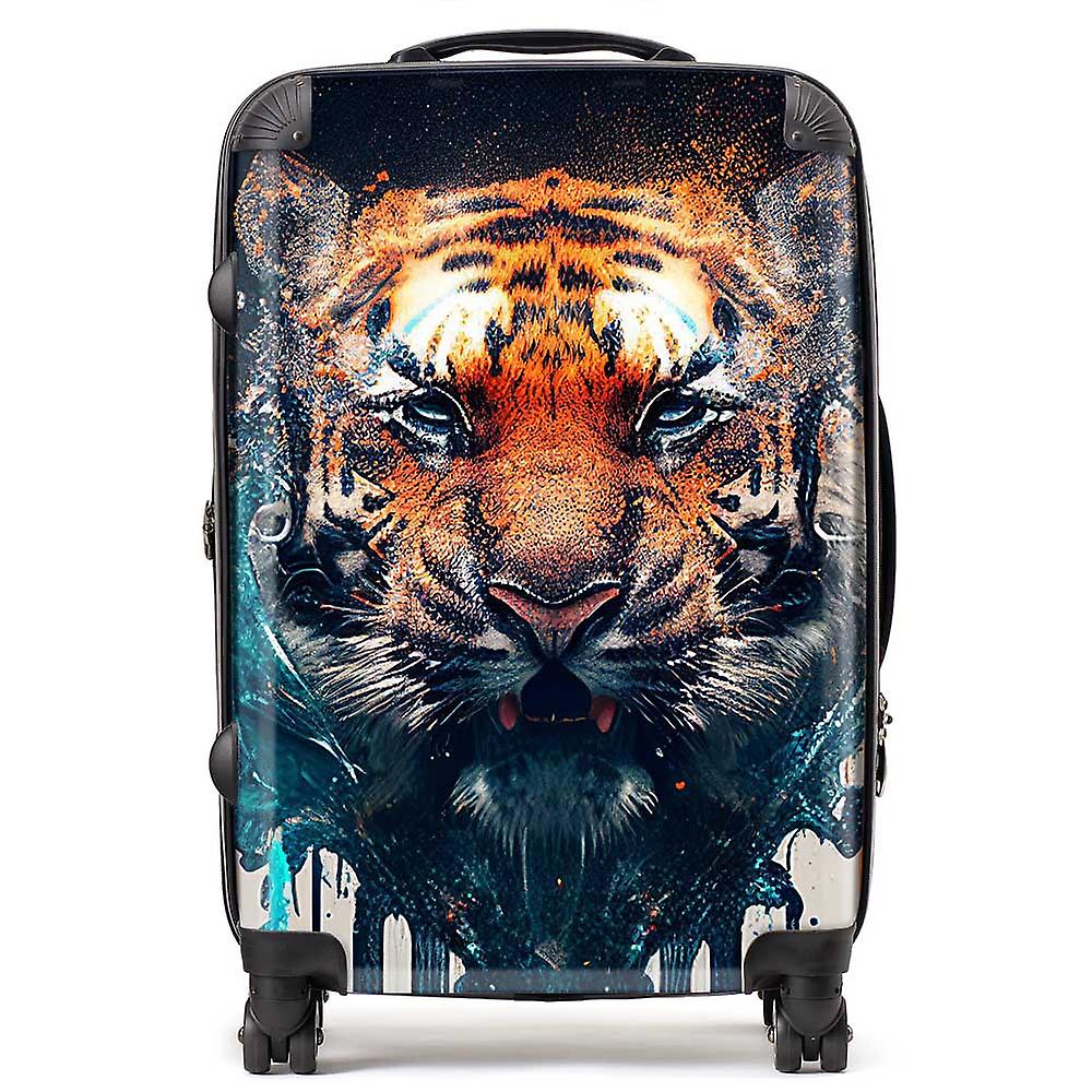 Tiger Face Splashart Suitcase