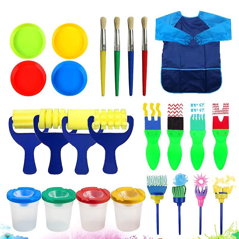 25 Pcs Sponge Brush Set Diy Sponge Brush Palette