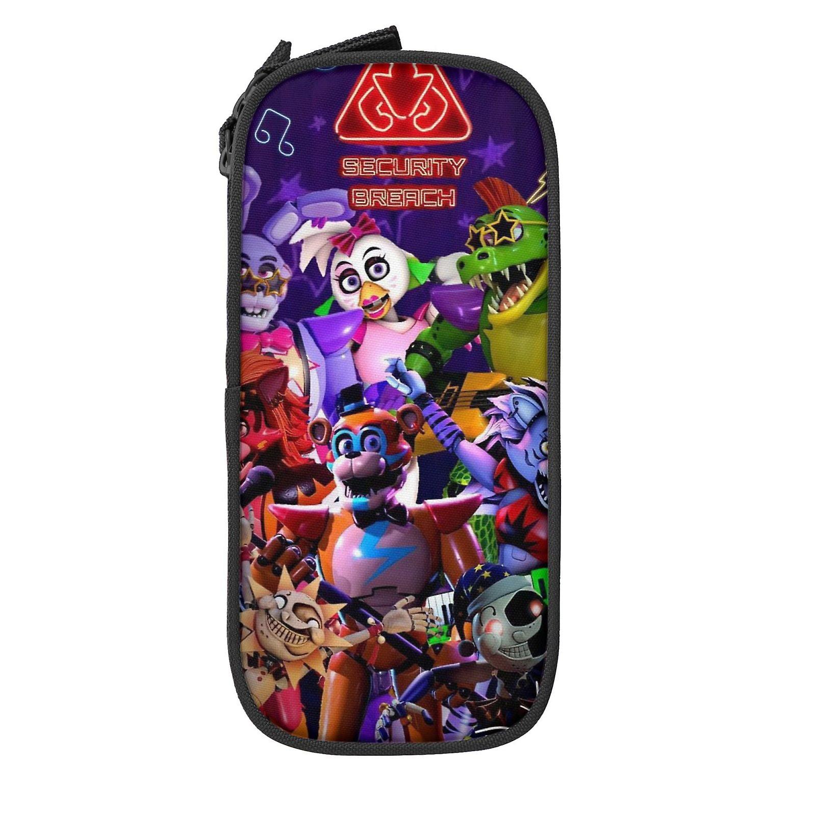 خمس ليال في فريدي ذات السعة الكبيرة مقلمة ، حقيبة قلم رصاص كبيرة التخزين مع سحاب ، مقلمة لمكتب طلاب كلية المدرسة S