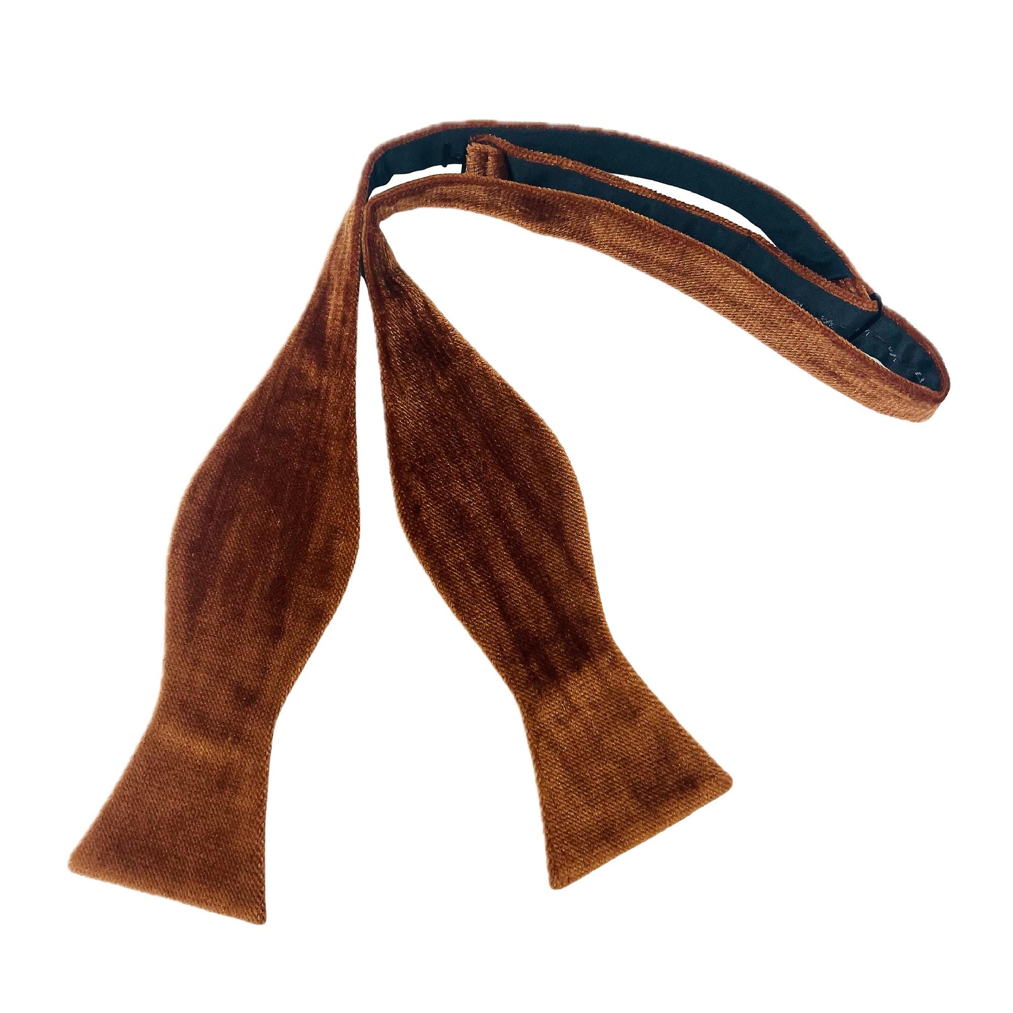 Bronze Textured Velvet Self-Tie Bow Tie