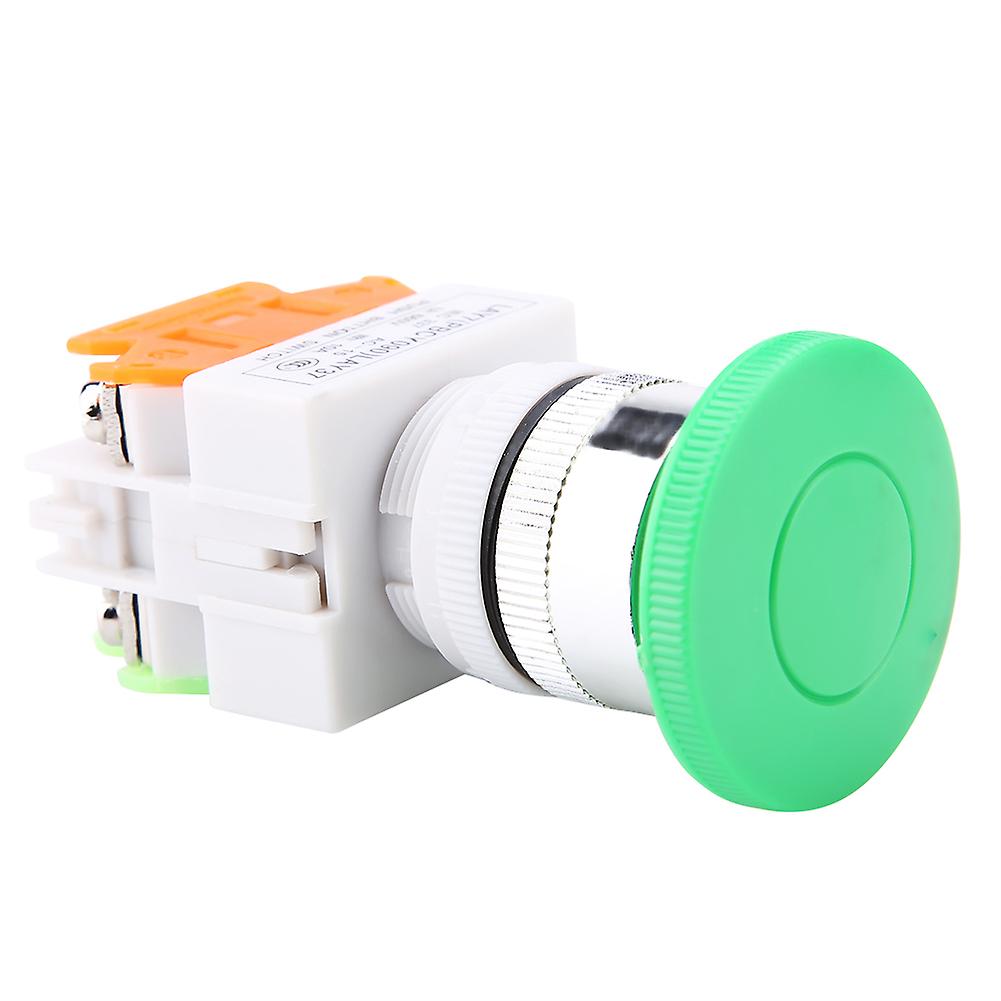 Auto Reset Green Mushroom Push Button Switch 22mm LAY37-11M