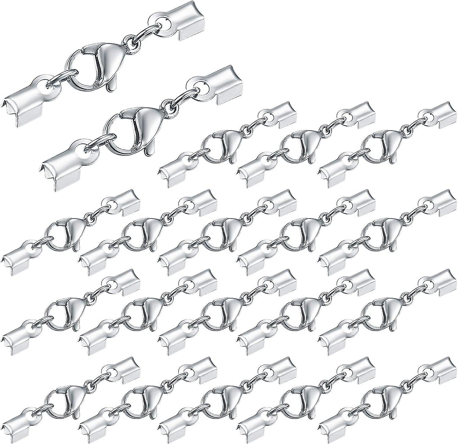 Lobster Claw Clasp, Claw Clasps with Cord End, Attach Clasp for Bracelets, Necklace, Earrings, Jewel