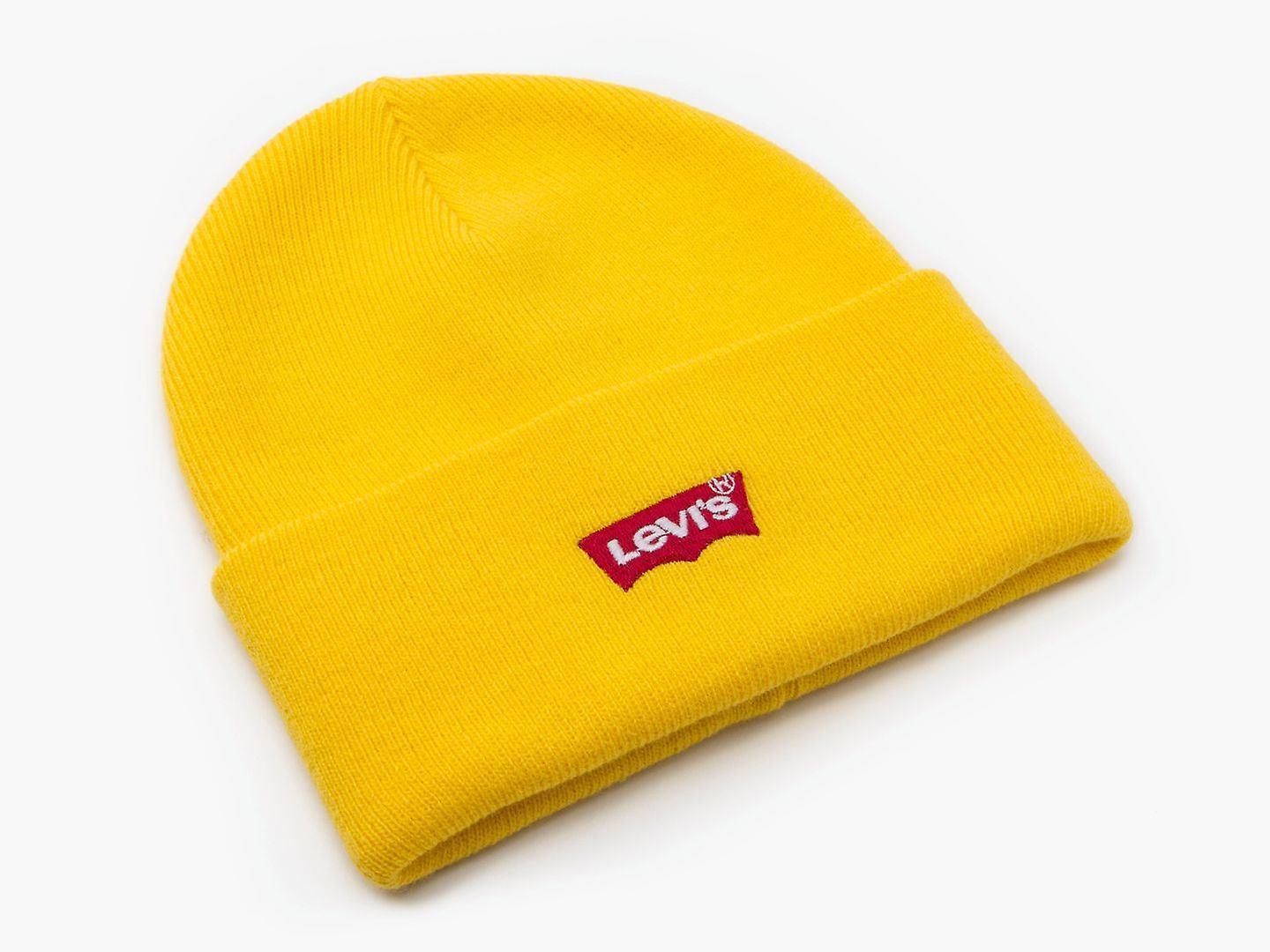 Levi Knitted EU11 Cuff Beanie ~ Red Batwing
