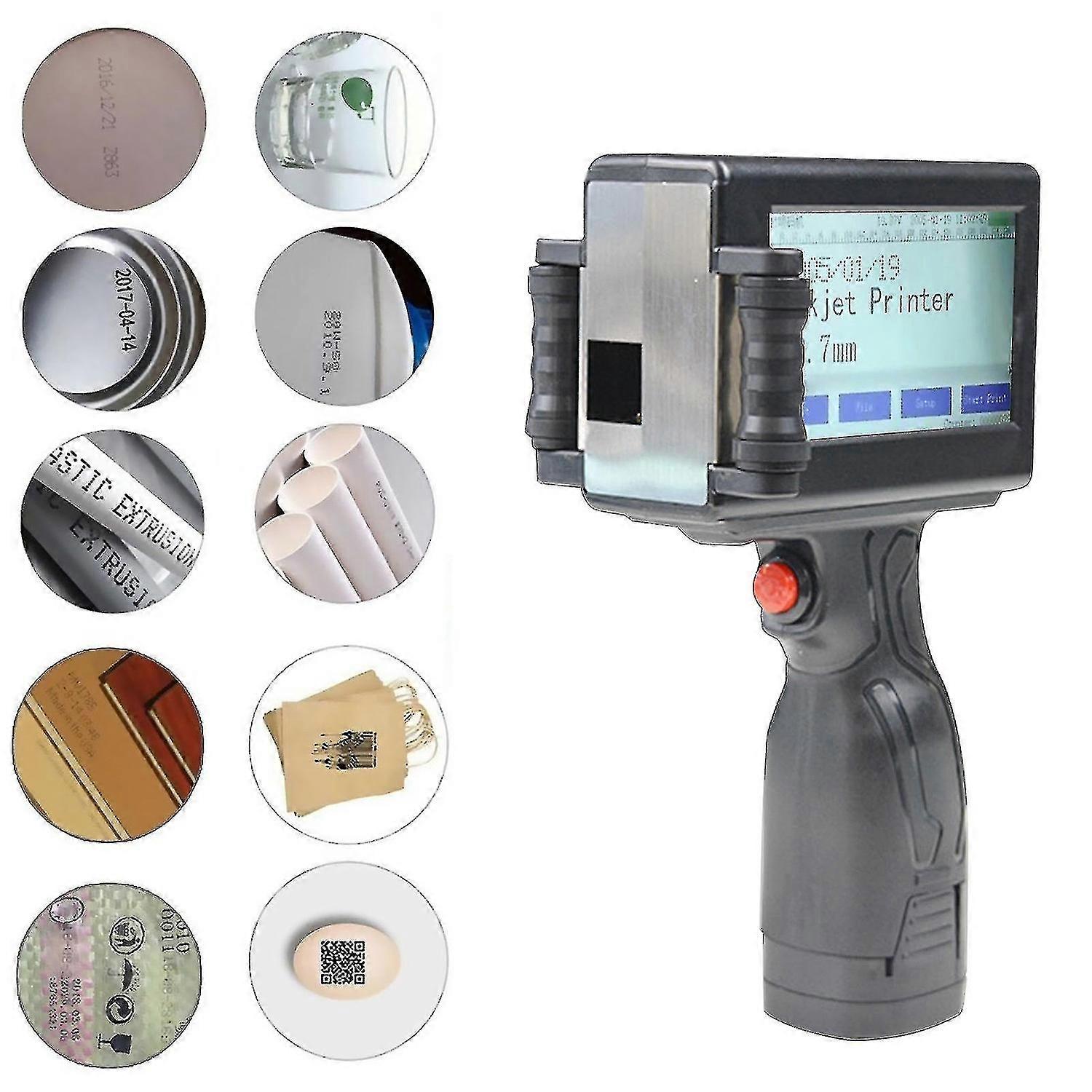 Handheld Inkjet Printer Date Logo Laser Coder Label Qr Bar Code Touch Screen