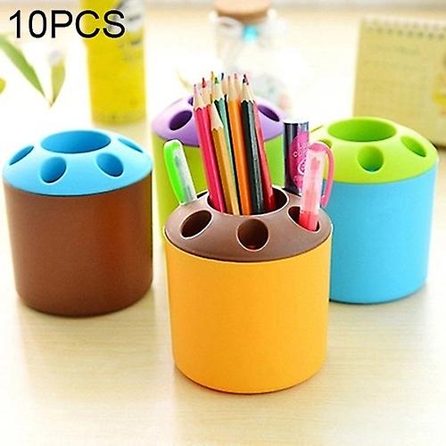 10 PCS Multi-function Colour Pen Container