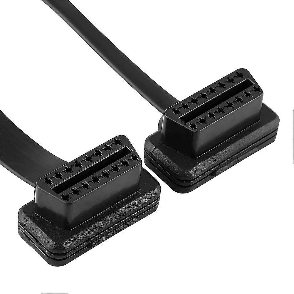 16 Pin Male to Dual Female OBD2 Splitter Flat Extension Cable Adapter with Switch NO.90293