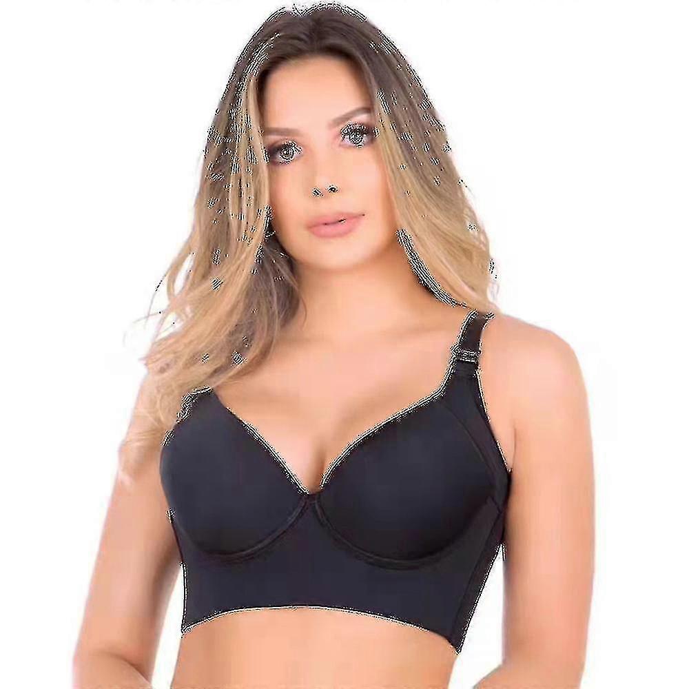 Femmes Deep Cup Bra Hide Back Fat Full-back Coverage Push Up Sports Soutiens-gorge