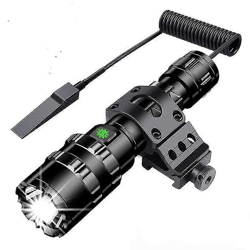 Tactical Torch 3000 Lumens Super Bright L2 Led Flashlight Usb Rechargeable 5 Light Modes Picatinny R
