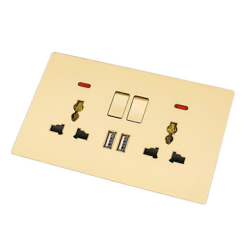 Double USB British Plug Socket Safe & Reliable Double USB Outlet Adapter 3500W