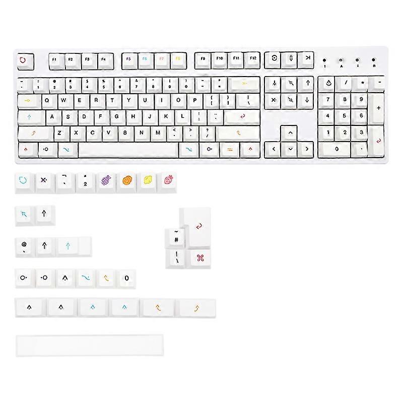 Iso Layout Keycap Cherry Profile 134Keys Dye Subbed Keycap pour Cherry MX Switch