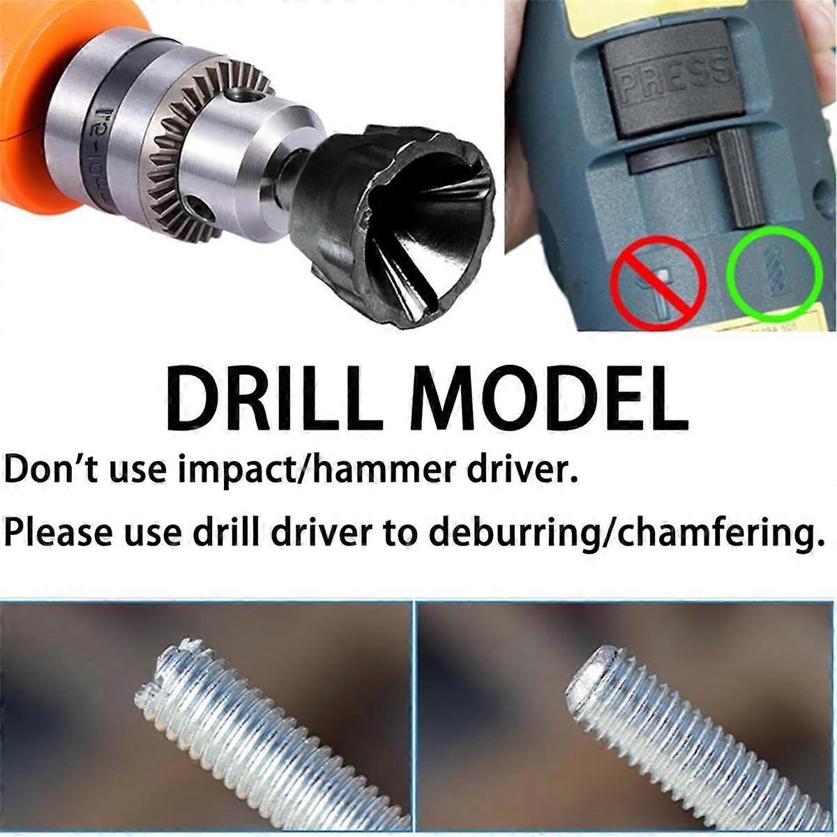 All Thread Deburring Tool, with Tungsten Carbide Blade, Deburring ...