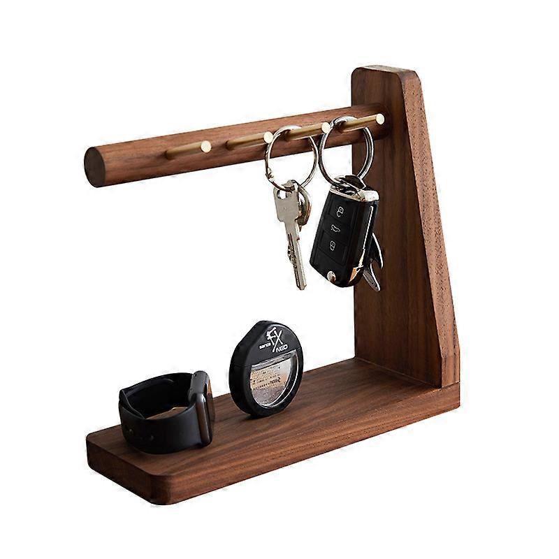 Table top porch key storage rack wooden