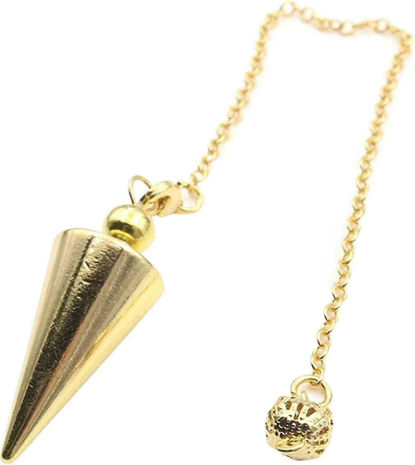 Kobber åndeligt punktpendel til spådomshelbredelse Dowsing Wicca Balancering spids kegle vedhæng pendul