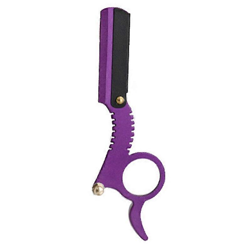 Barber Manual Razor Straight Edge Haircut Beard Eyebrow Shaver Men Depilation Razor Hairdresser Trimming Blades Replaceable Gold Fabric Shavers