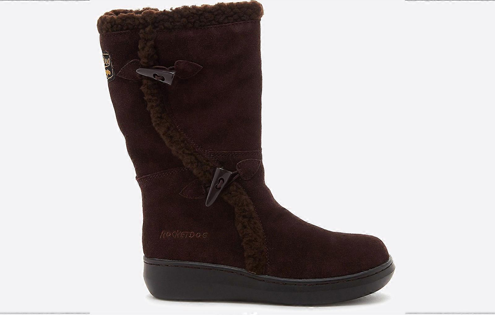 Rocket Dog Slope Mid-Calf Suede Winter Boots Chocolate