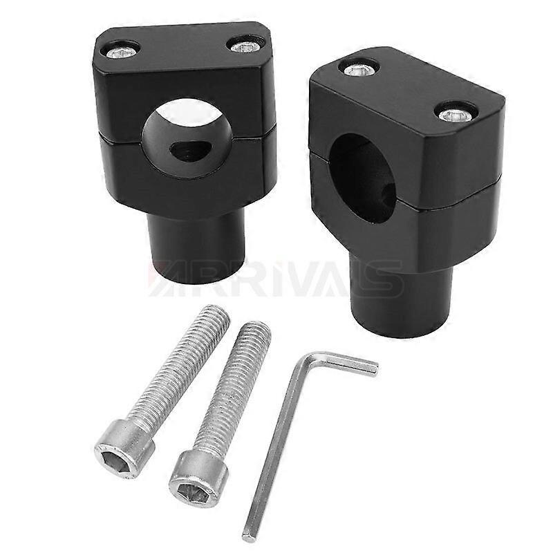 1 Pair Universal Handlebar Risers Clamp 25mm CNC Aluminium Black Motorcycle Handle Bar Mounting For Harley /Dyna /Sportster| |