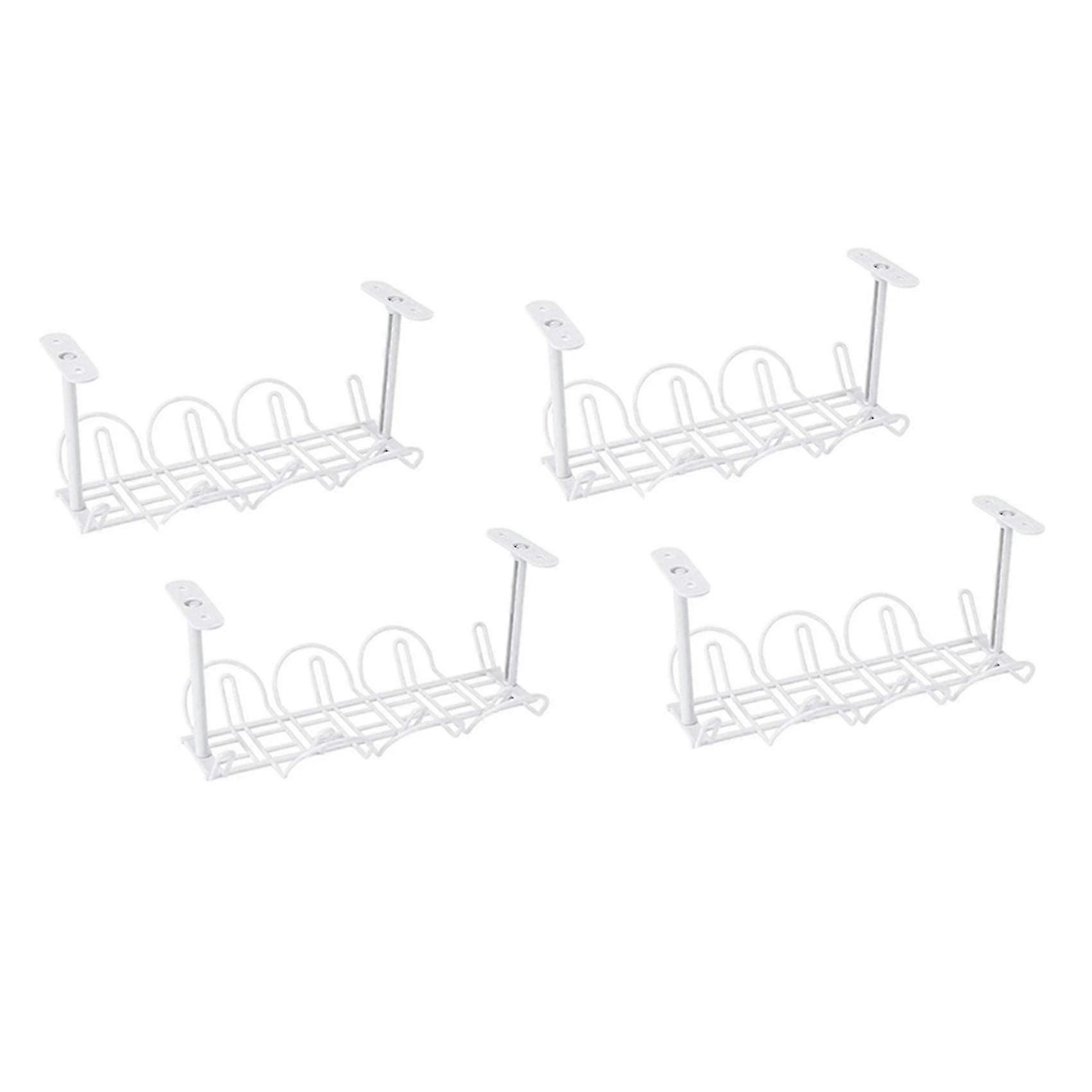 2024 Desk Cable Management 2 Pack Cable Management Tray Compatible With Office & Home