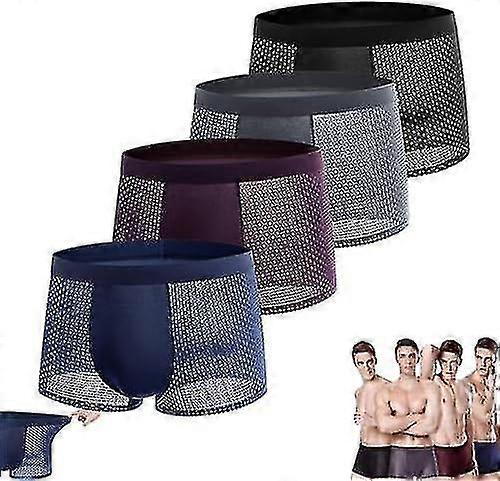 4 Pack Drop Daddy Bambus Boxershorts Herren Ganztgiger Komfort Bambus  Unterwsche fr Mnner Bambus Shorts fr Mnner Bambusfaser Boxershorts |  Fruugo DE