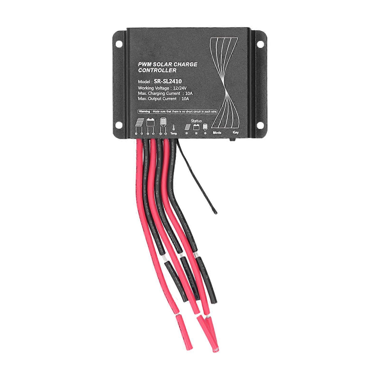 PWM Solar Charge Controller 10A Solar Panel Regulator Waterproof Energy Controller for RV Accessories