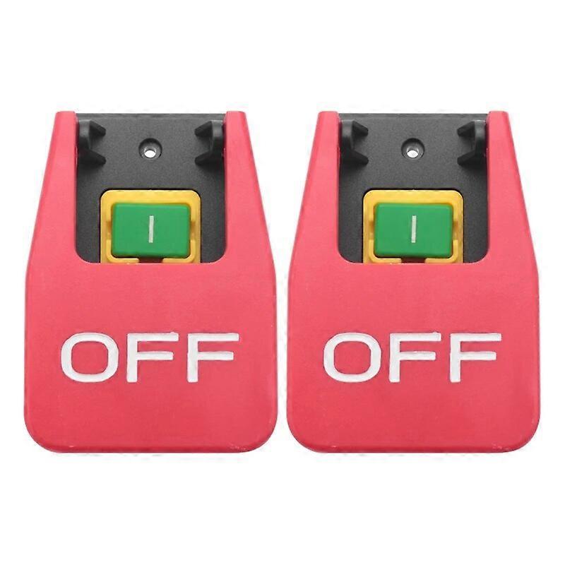 2X Off-On Red Cover Emergency Stop Push Button Switch 16A Power-Off/Undervoltage Protection Electromagnetic Start Switch