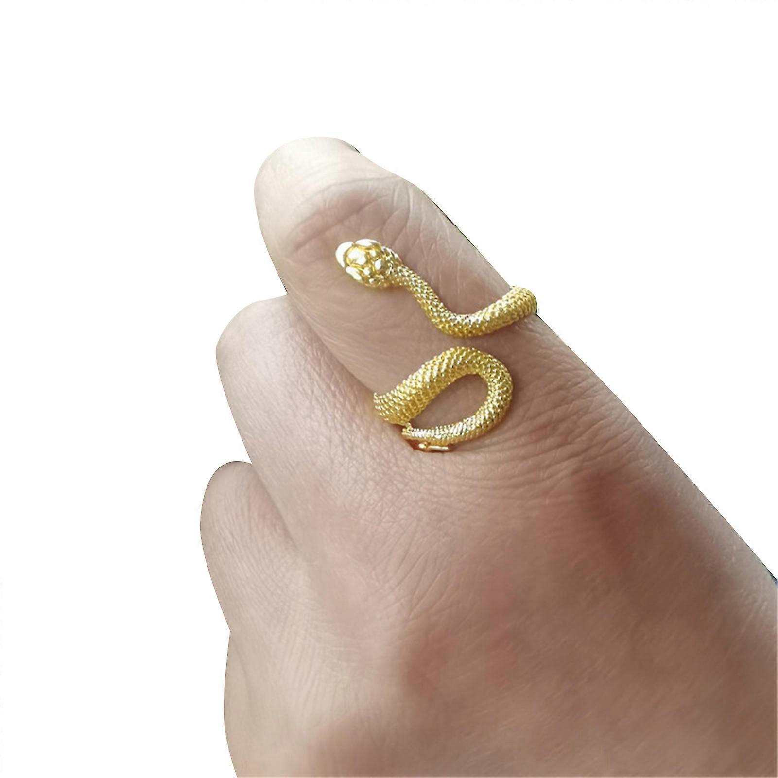 Retro Punk Przesadne duchy Snake Ring Moda Stereoskopowe otwarcie osobowości